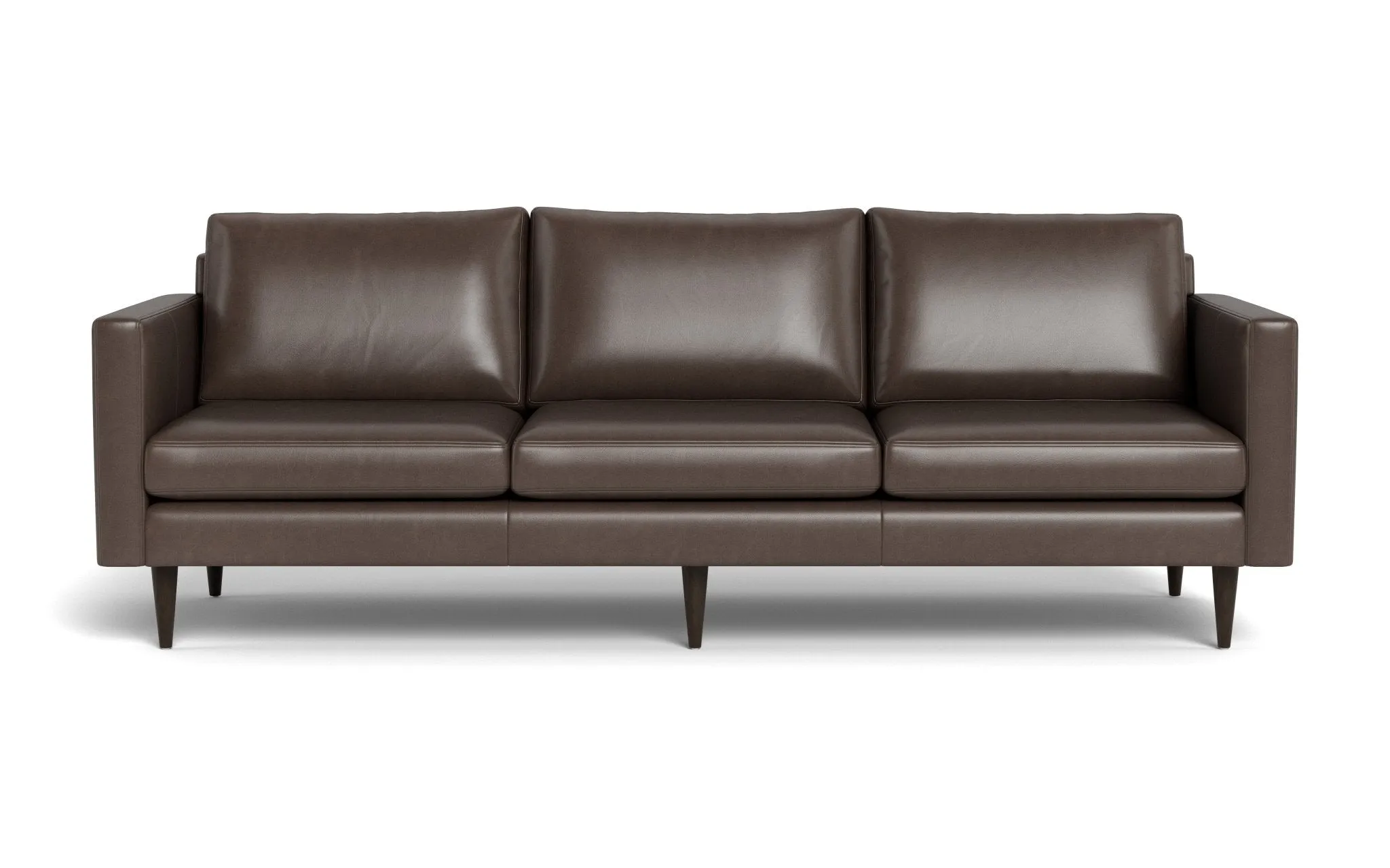 Wallace 98" Leather Untufted Estate Sofa