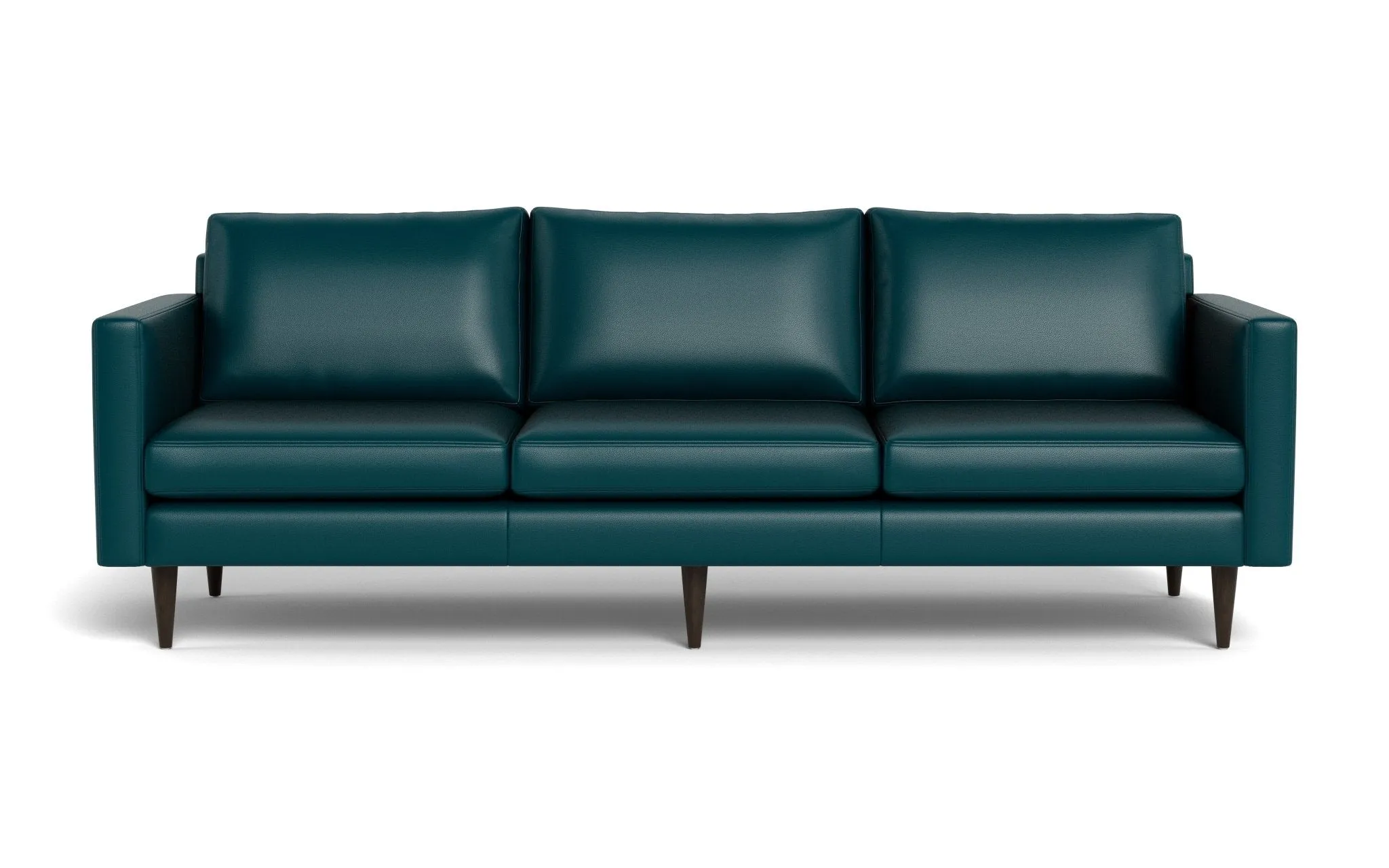 Wallace 98" Leather Untufted Estate Sofa