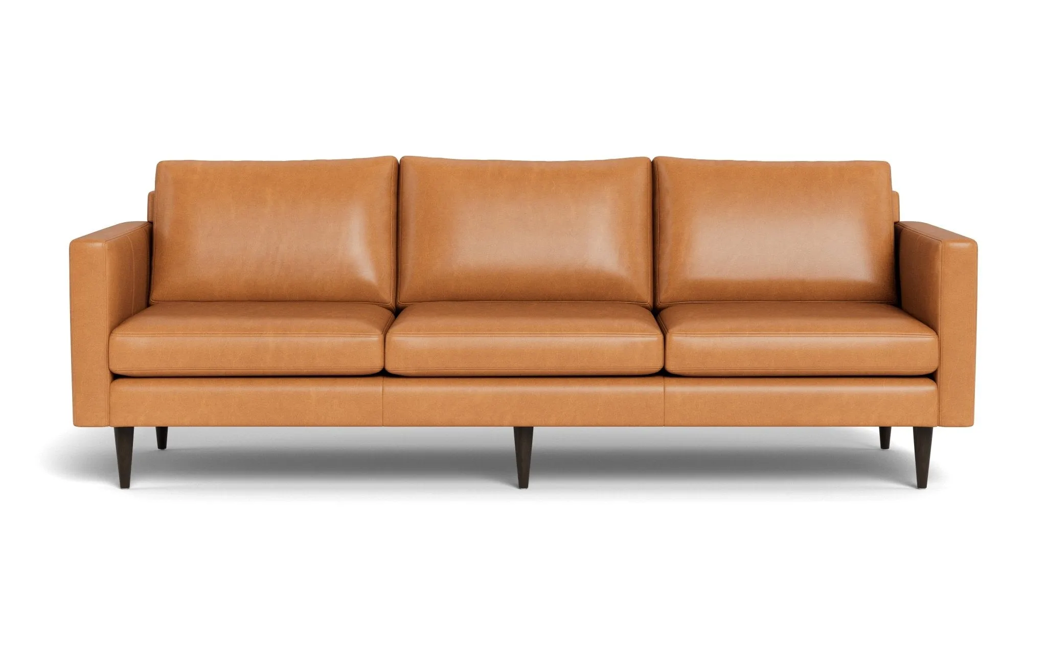 Wallace 98" Leather Untufted Estate Sofa