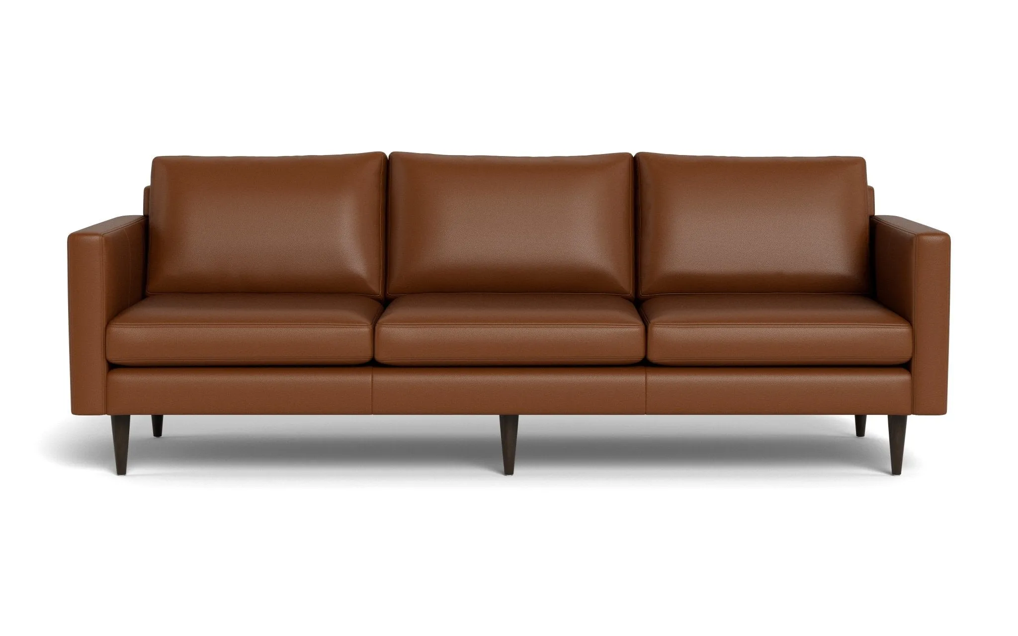 Wallace 98" Leather Untufted Estate Sofa