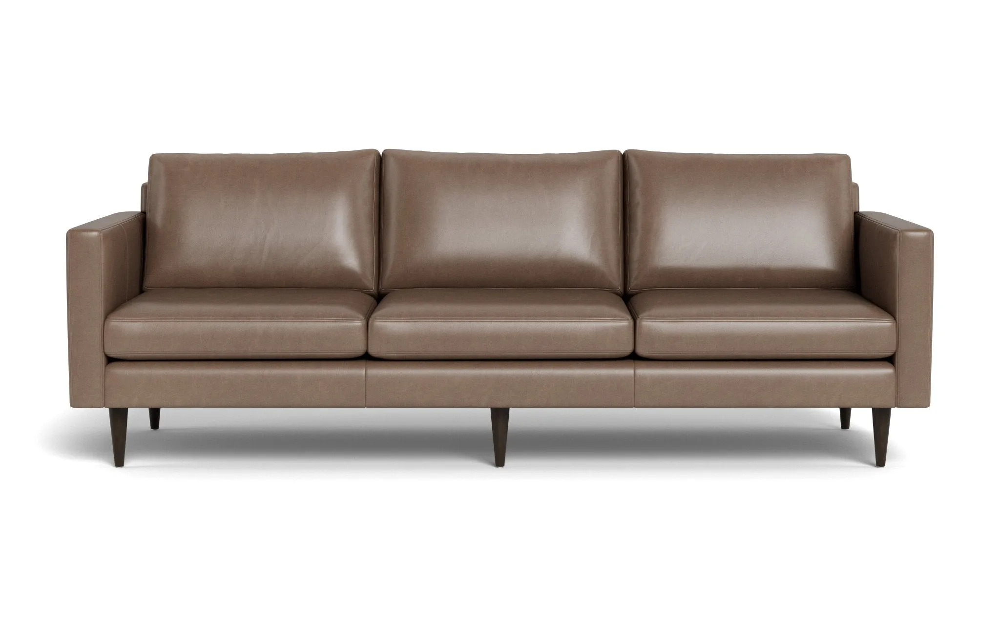 Wallace 98" Leather Untufted Estate Sofa
