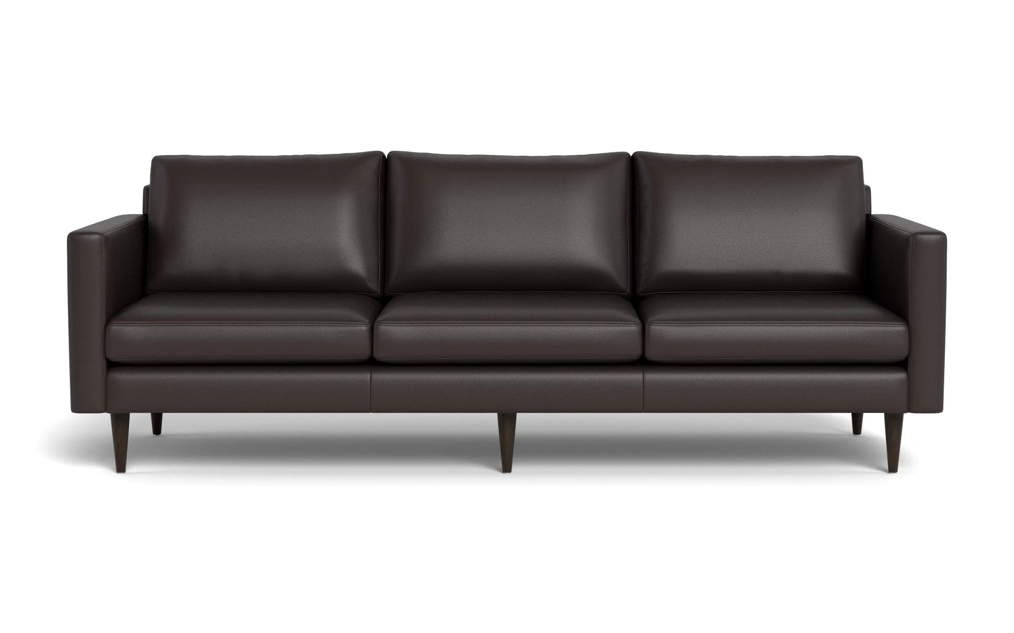 Wallace 98" Leather Untufted Estate Sofa