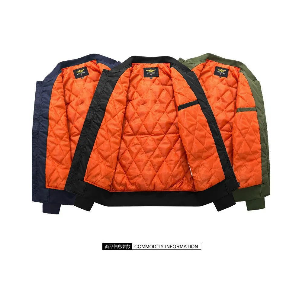 Warm Winter Casual Jacket - Navy blue_L