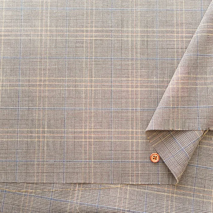 Washable Summer Wool Fabric - Check