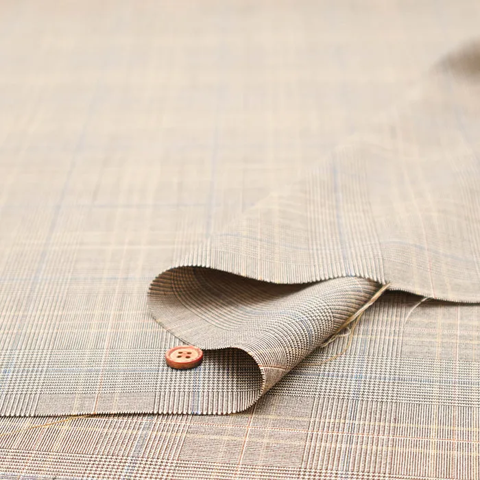 Washable Summer Wool Fabric - Check