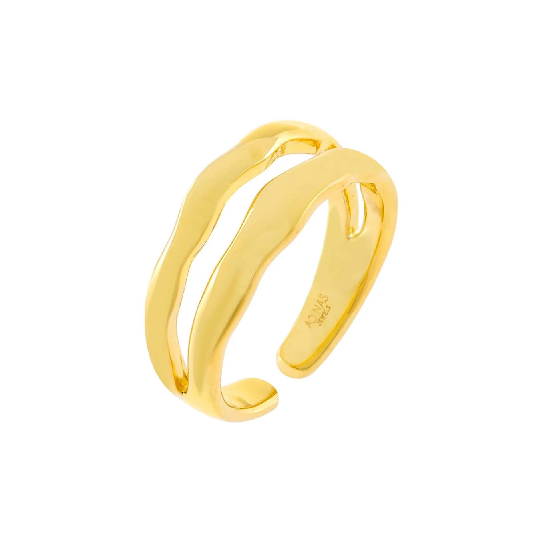 Waved Double Row Ring