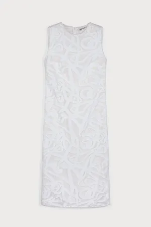 WEAVING-INSPIRED LACE DRESS