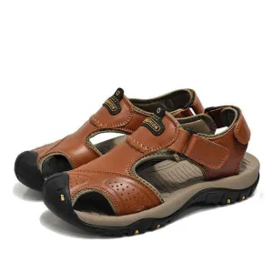 West Louis™ Genuine Leather Summer Sandals