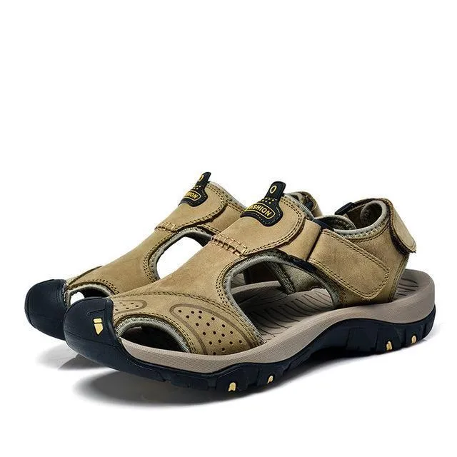 West Louis™ Genuine Leather Summer Sandals