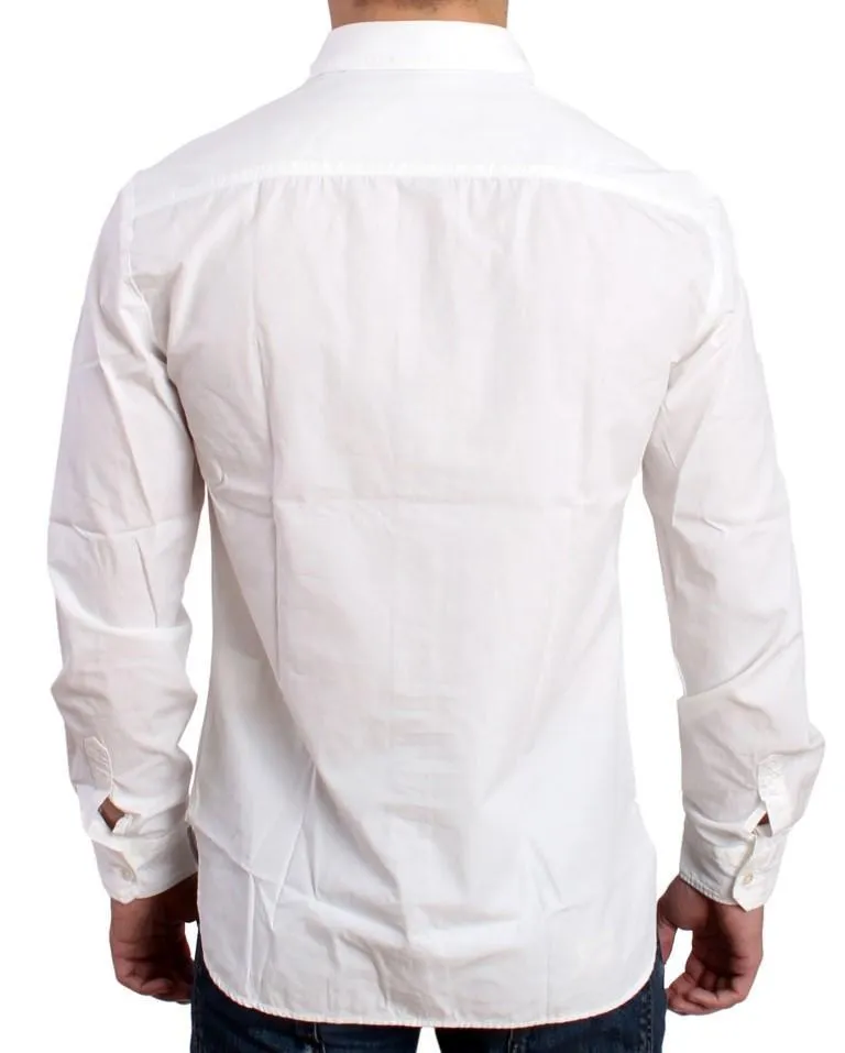 White casual cotton shirt