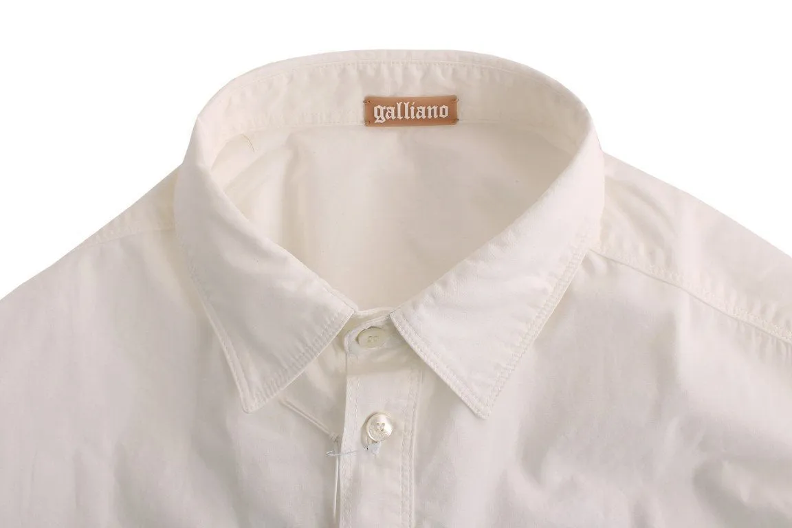 White casual cotton shirt
