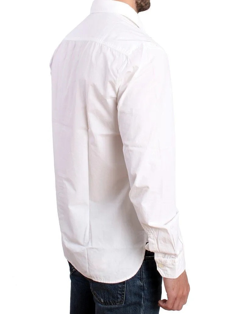 White casual cotton shirt