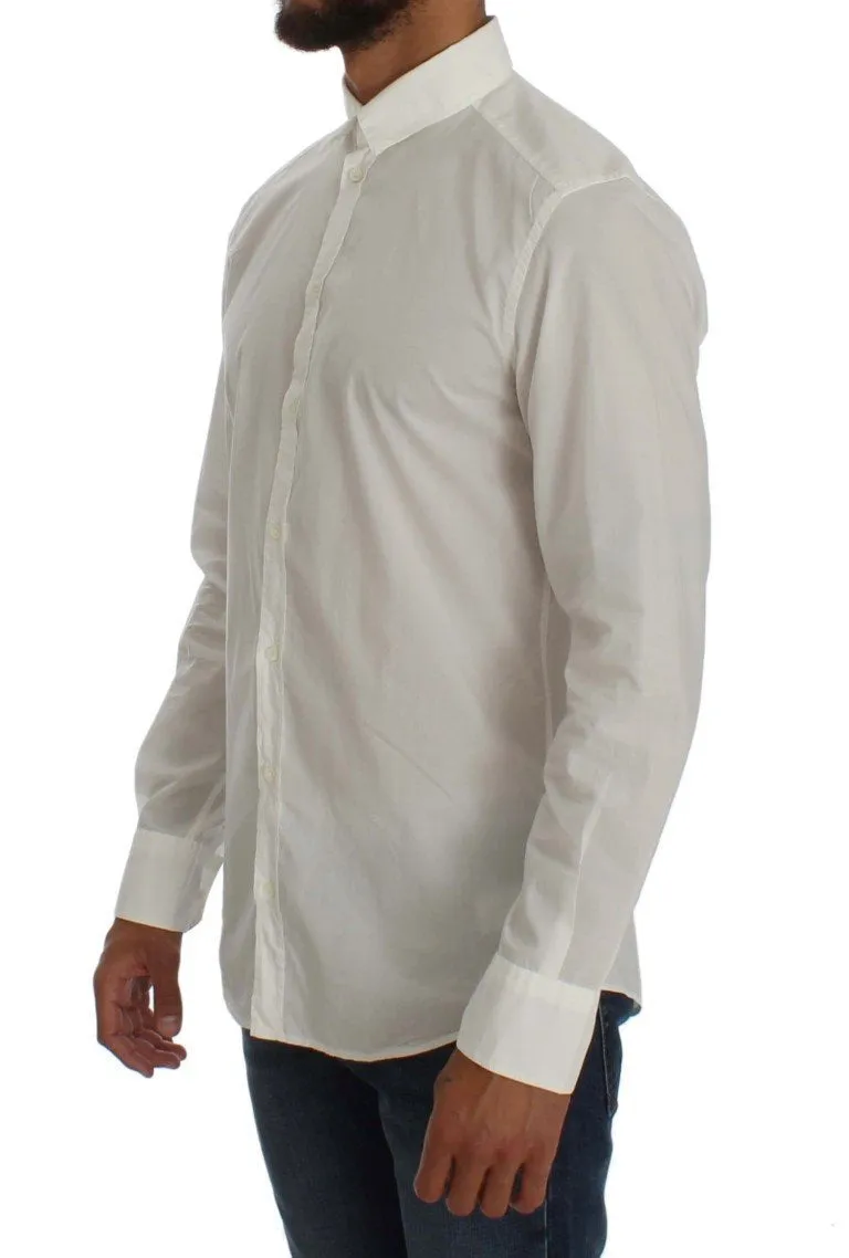 White Cotton GOLD Slim Fit Shirt