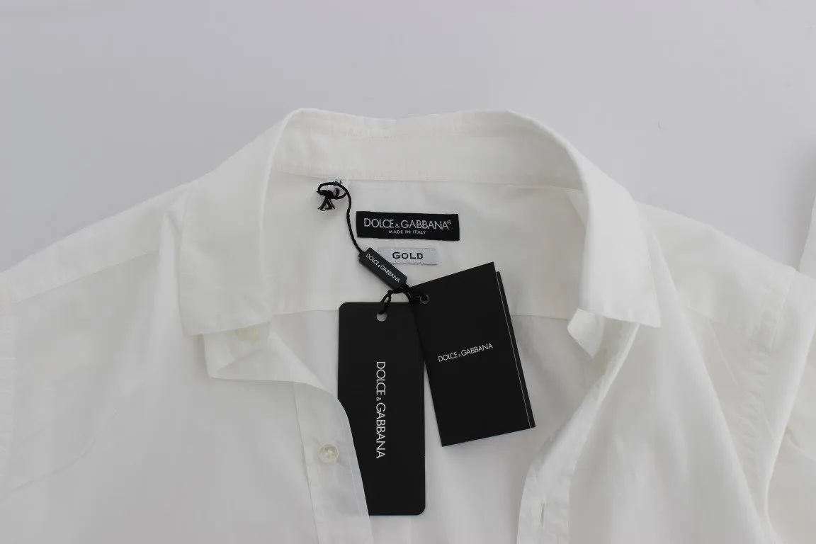 White Cotton GOLD Slim Fit Shirt
