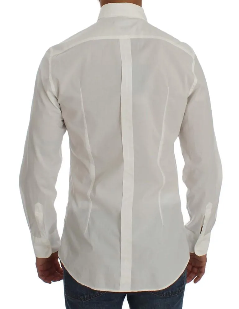 White Cotton GOLD Slim Fit Shirt