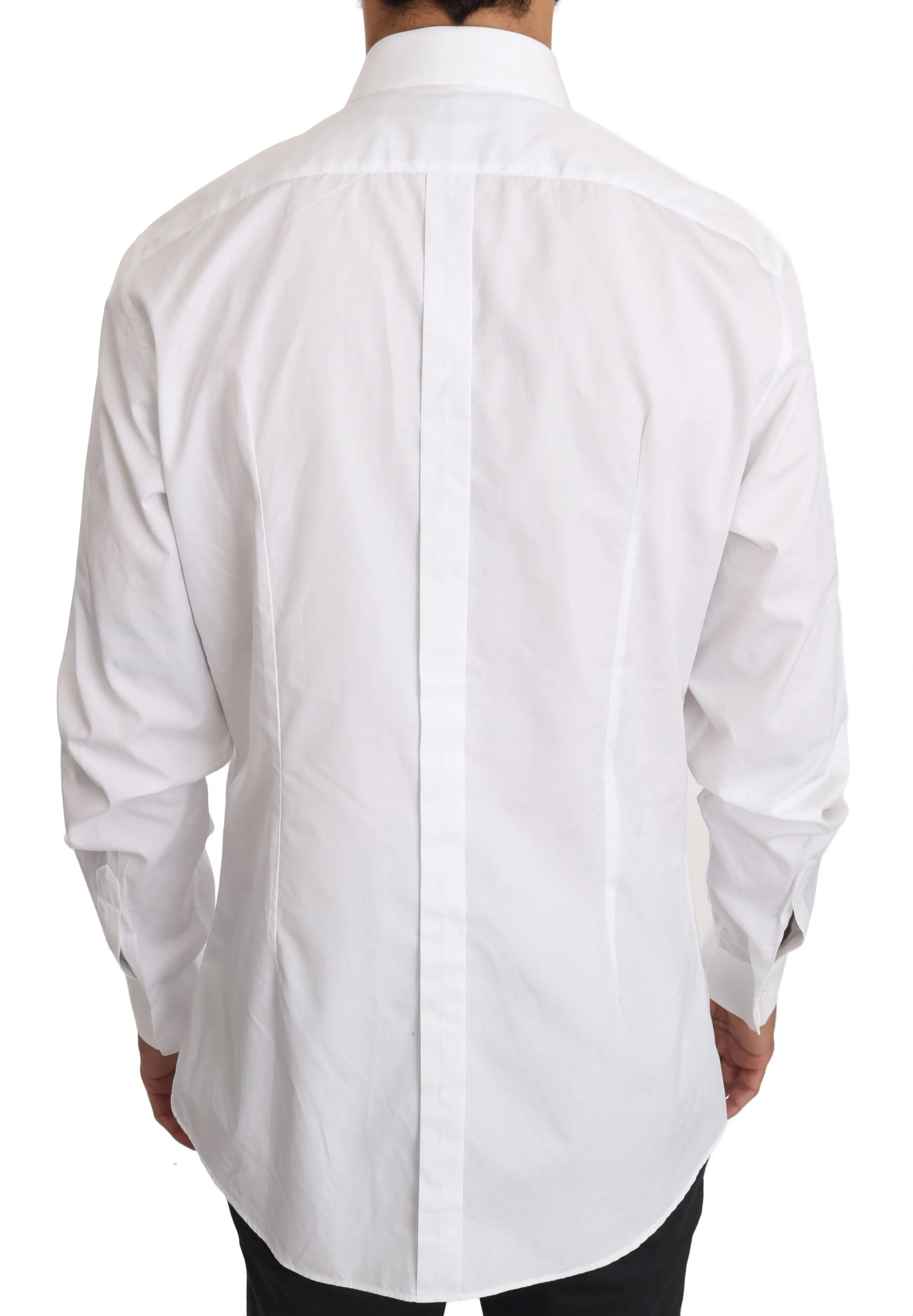 White Cotton GOLD Tuxedo Shirt
