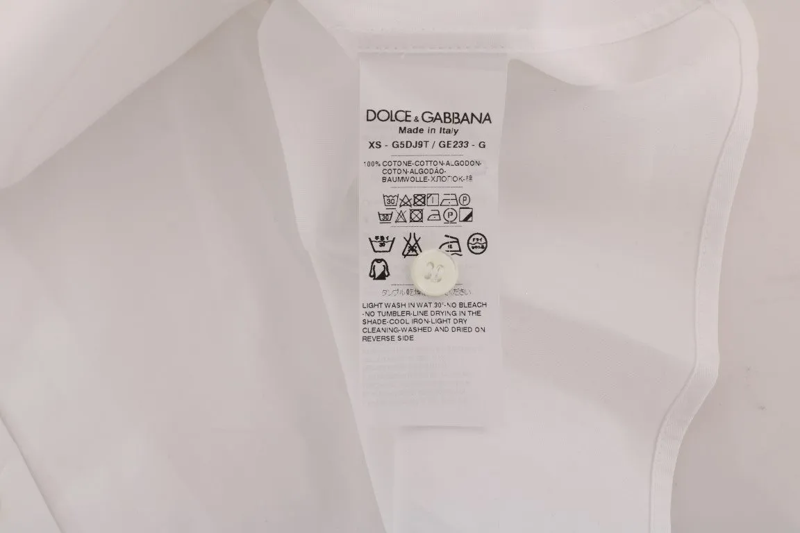 White Cotton Slim GOLD Formal Shirt