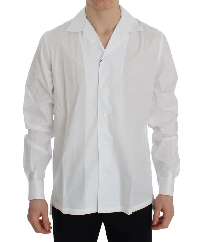 White Cotton Spread Formal Shirt