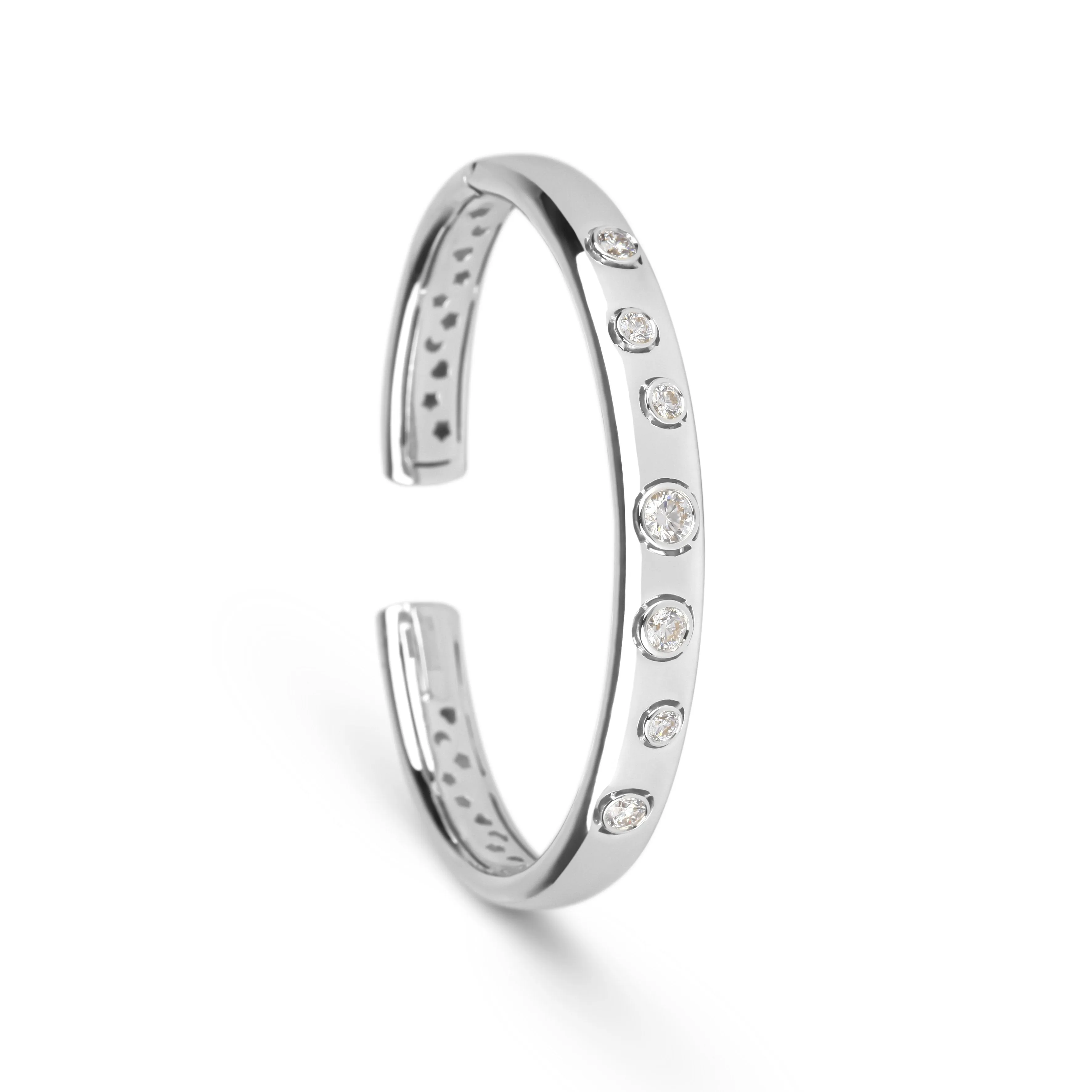 White Gold & Diamond Cuff Bracelet
