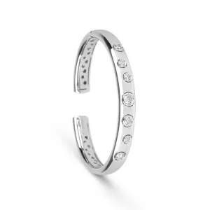 White Gold & Diamond Cuff Bracelet