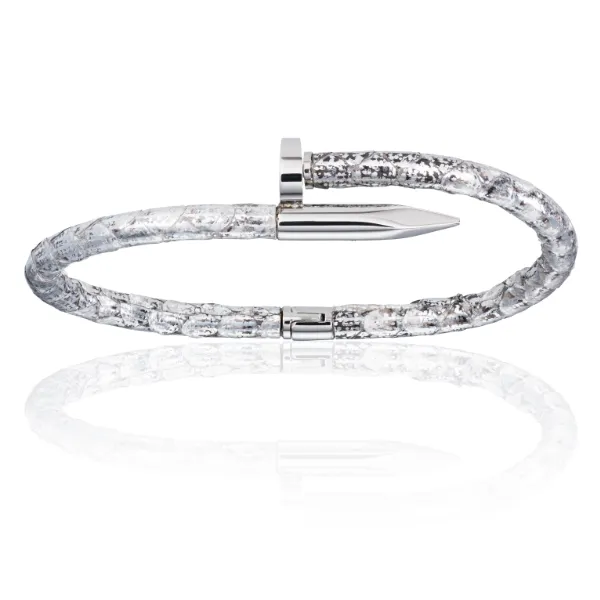 White Gold and Silver Bracelets Gift Idea for her