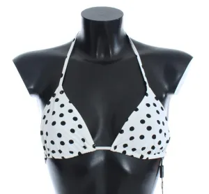 White Polka Bikini Top Bra Swimwear Beachwear