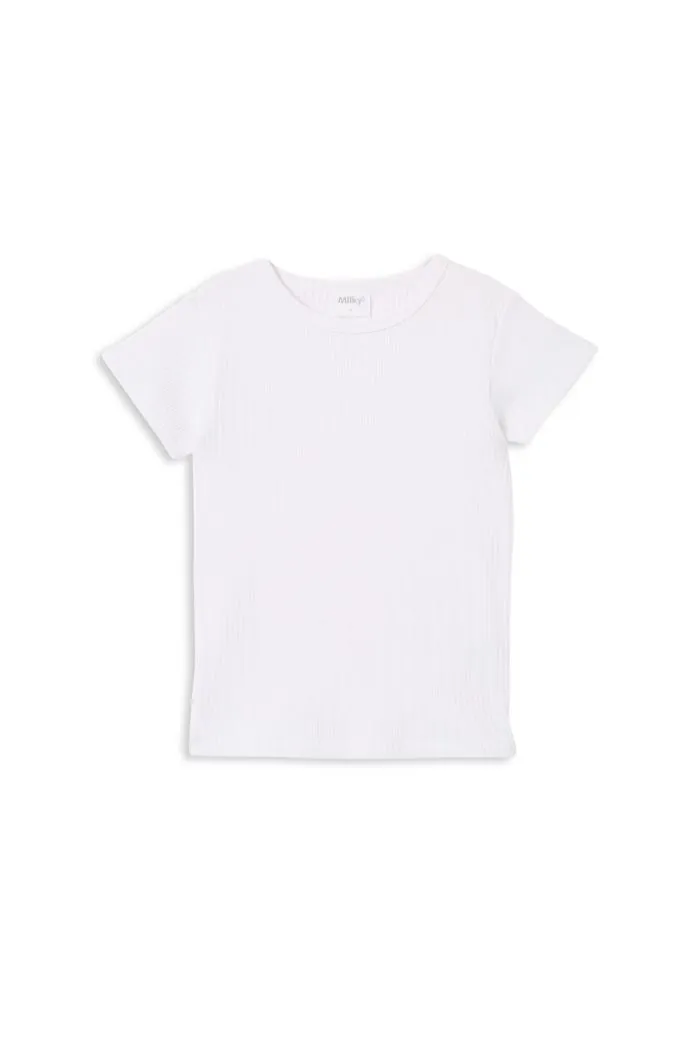White  Rib Summer Tee