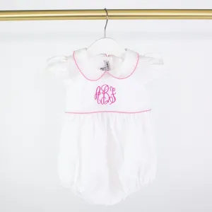 White with Pink Gingham Bubble