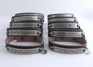 Wholesale Package: Inspirational Quote Cuffs