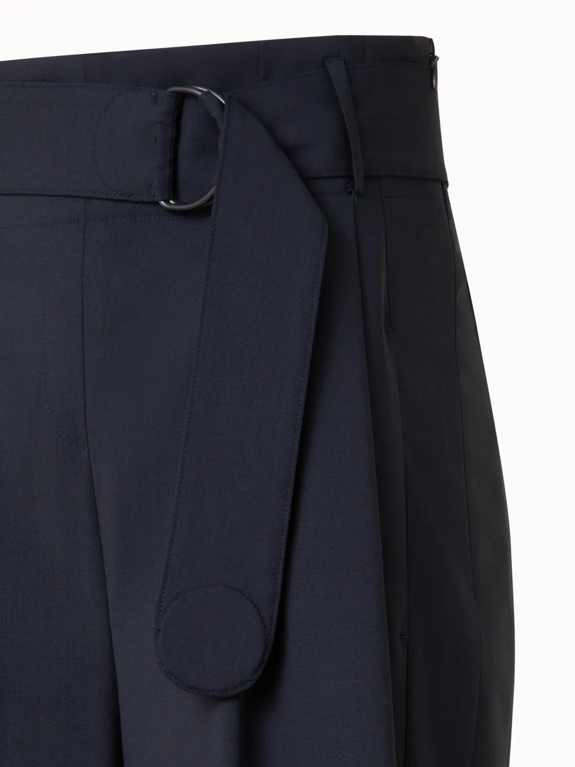 Wide Cool Wool Bermuda Shorts