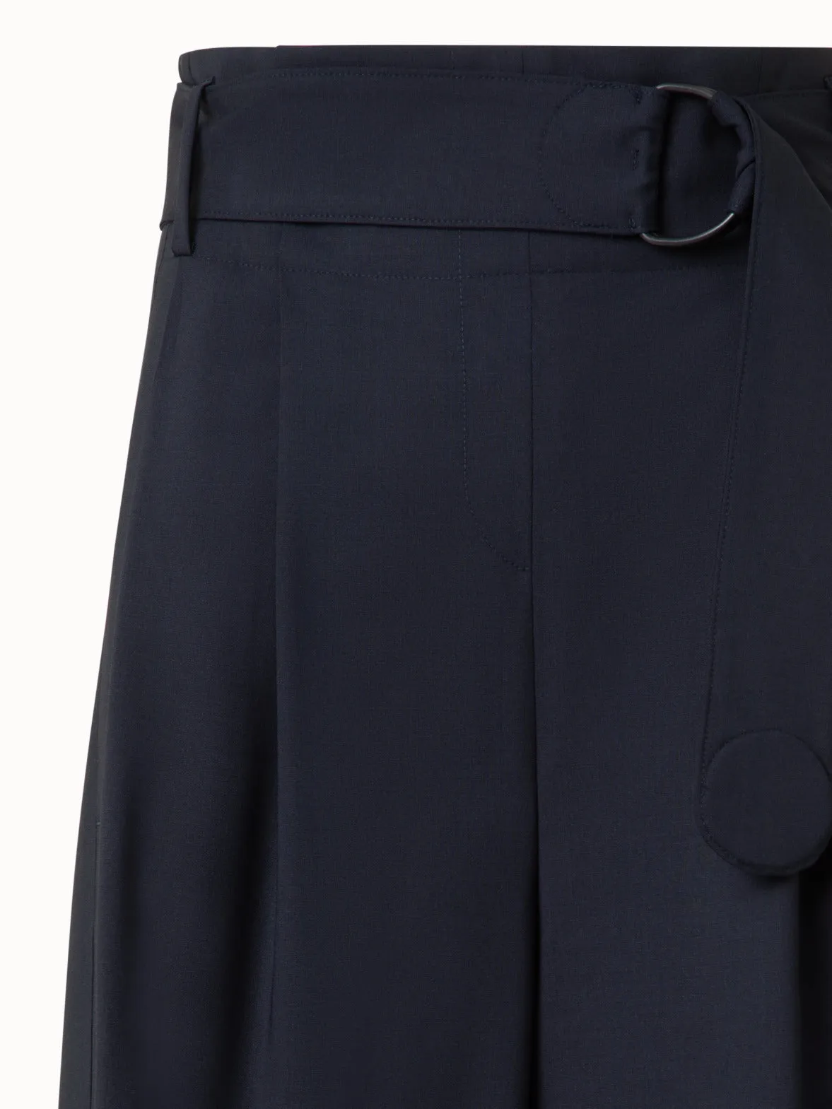 Wide Cool Wool Bermuda Shorts