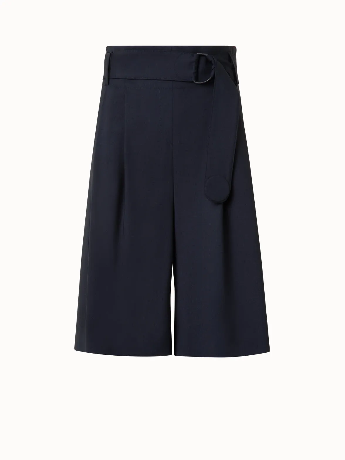 Wide Cool Wool Bermuda Shorts