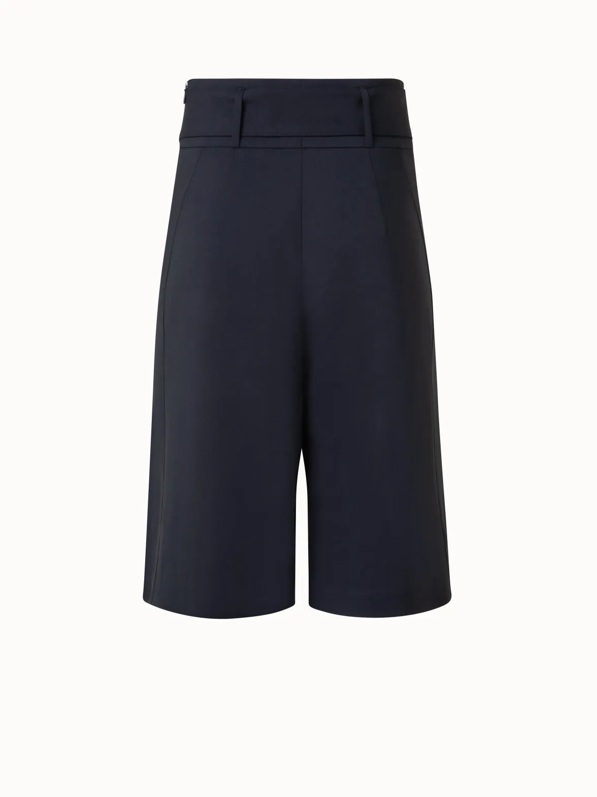 Wide Cool Wool Bermuda Shorts