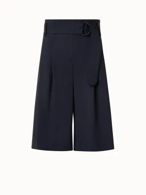 Wide Cool Wool Bermuda Shorts