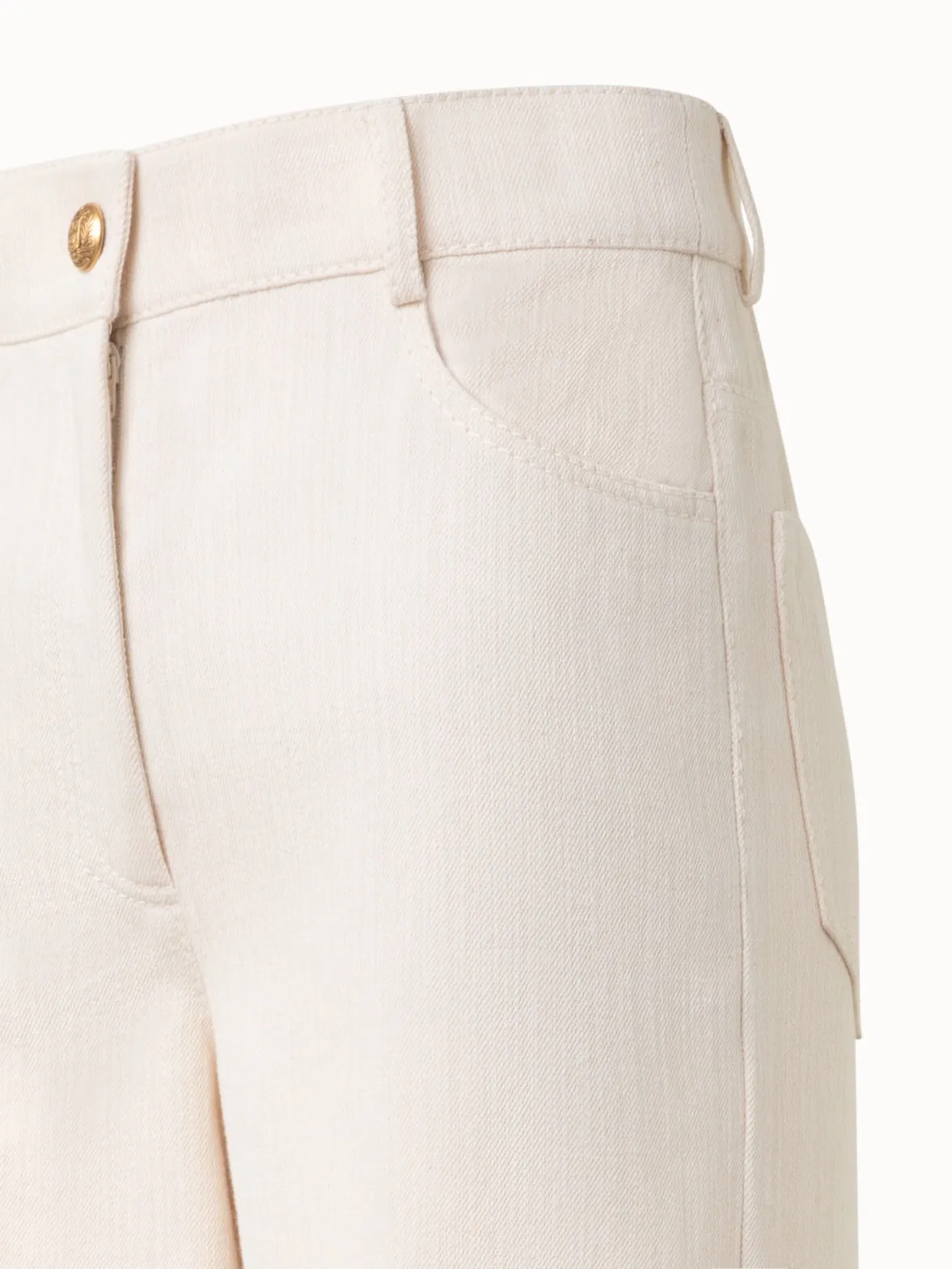 Wide Cotton Wool Denim Pants