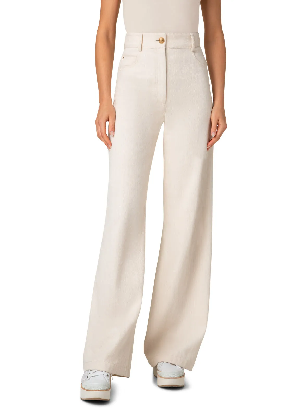 Wide Cotton Wool Denim Pants