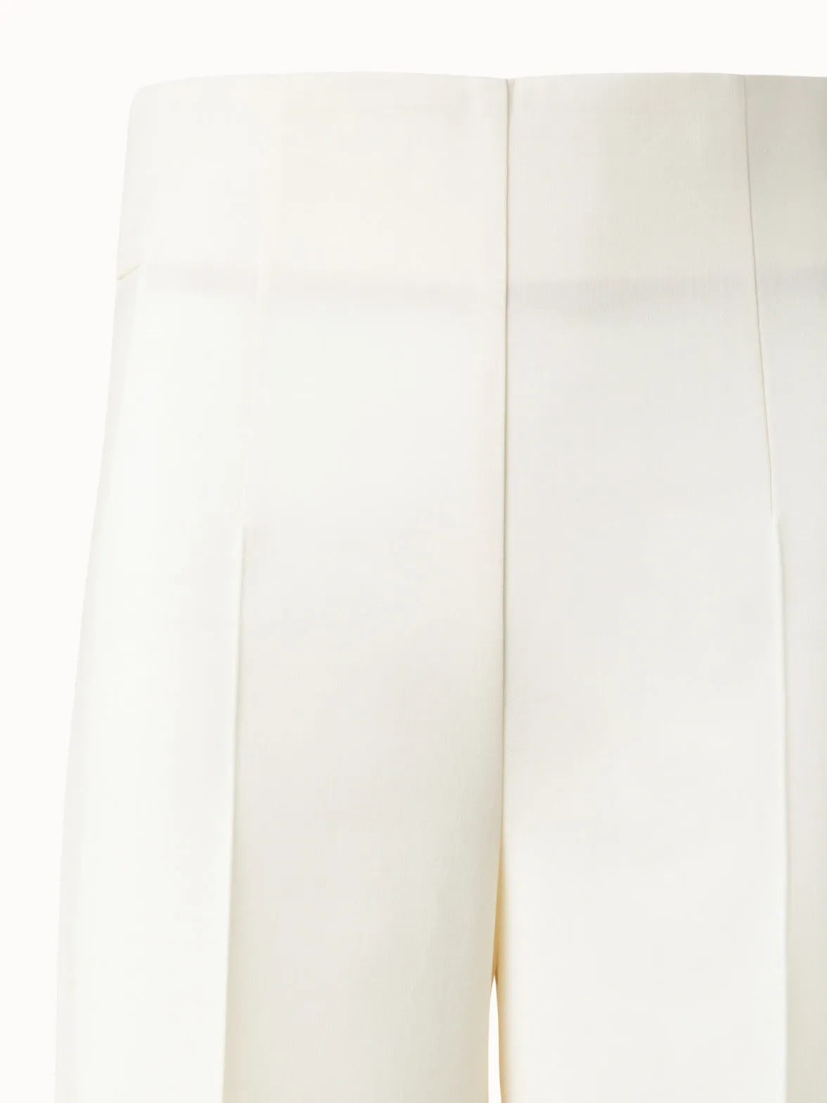 Wide Straight Wool Double-Face Pants