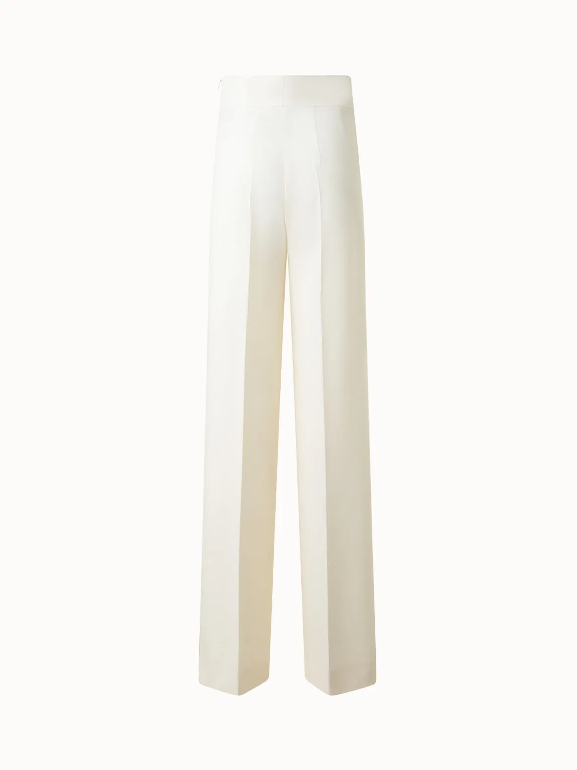 Wide Straight Wool Double-Face Pants