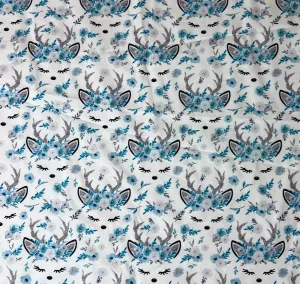 Winter deer top knot headband