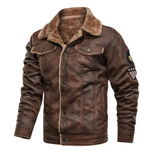 Winter Fur Leather Jacket Mens