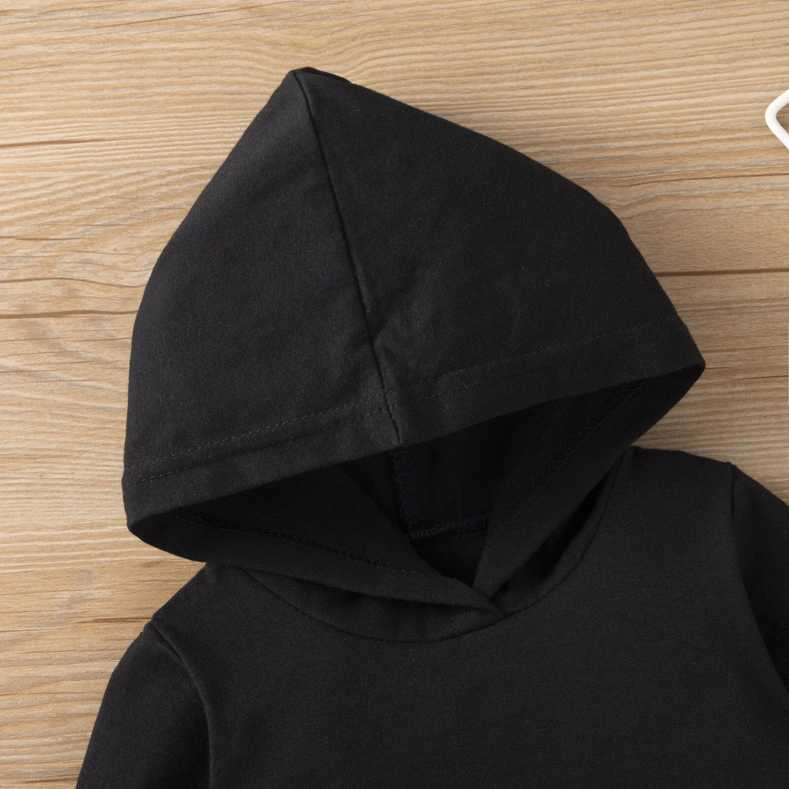 Winter Infant Unisex Clothing Set Solid Hooded Sweatshirt  Pants Infant Outfit