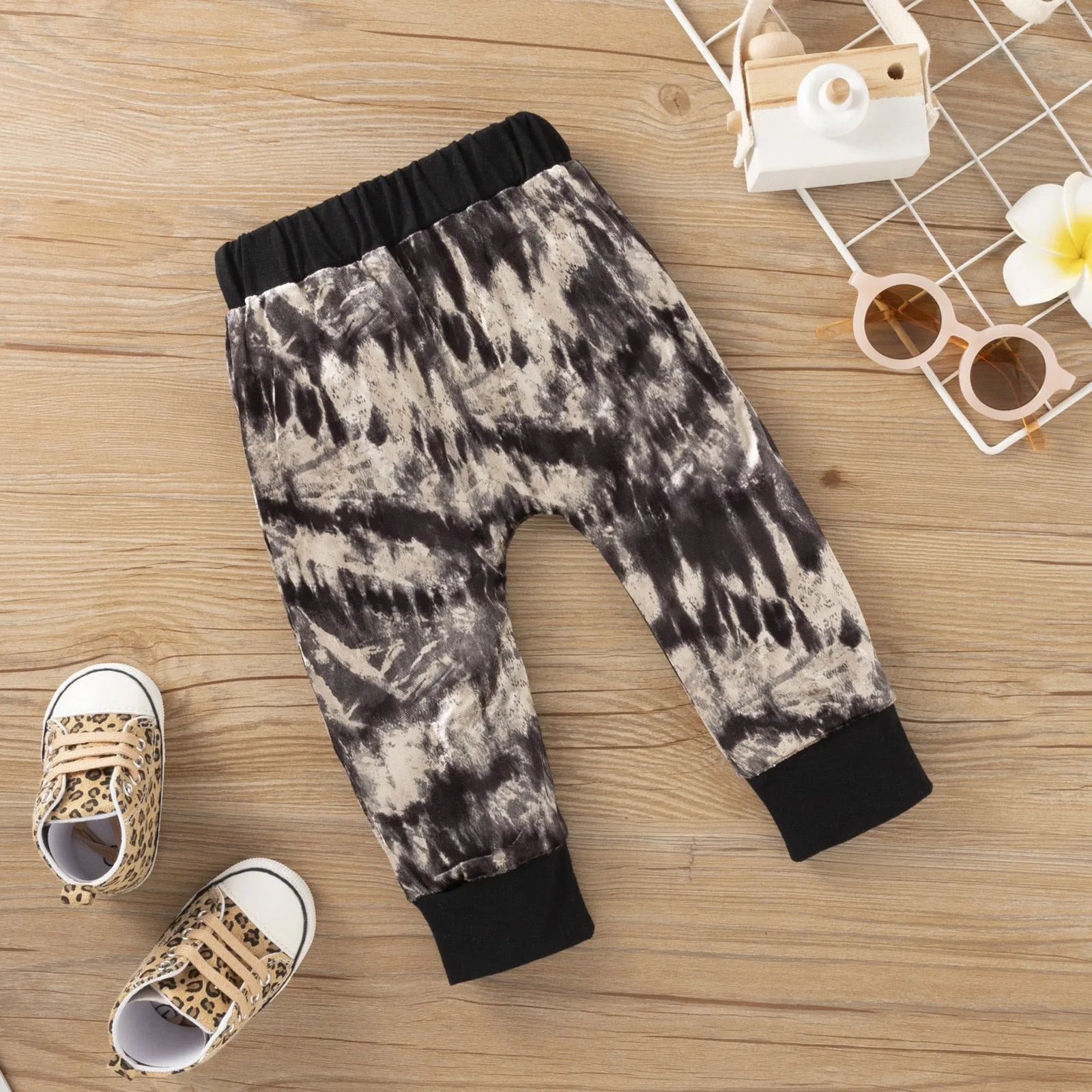 Winter Infant Unisex Clothing Set Solid Hooded Sweatshirt  Pants Infant Outfit