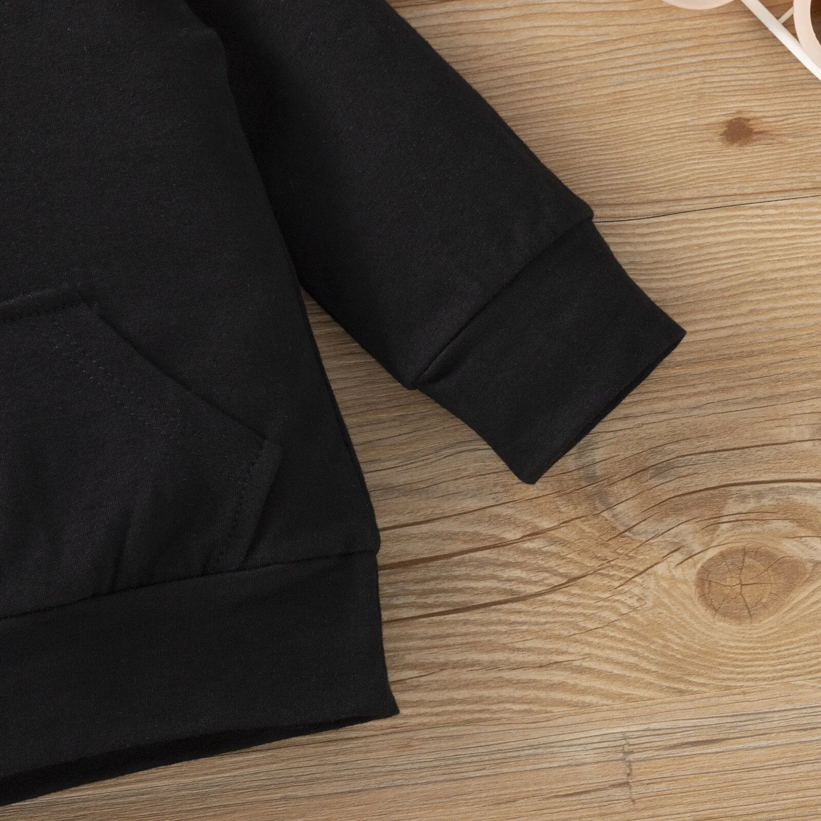 Winter Infant Unisex Clothing Set Solid Hooded Sweatshirt  Pants Infant Outfit