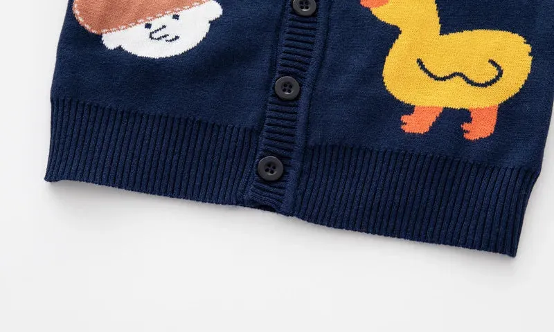Winter Sweater Boys Girl New Cardigan Buckle