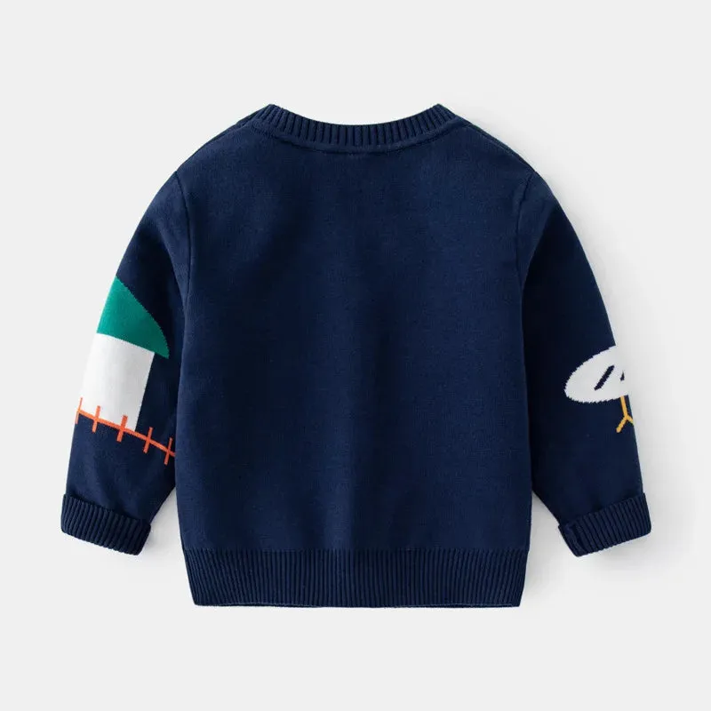 Winter Sweater Boys Girl New Cardigan Buckle
