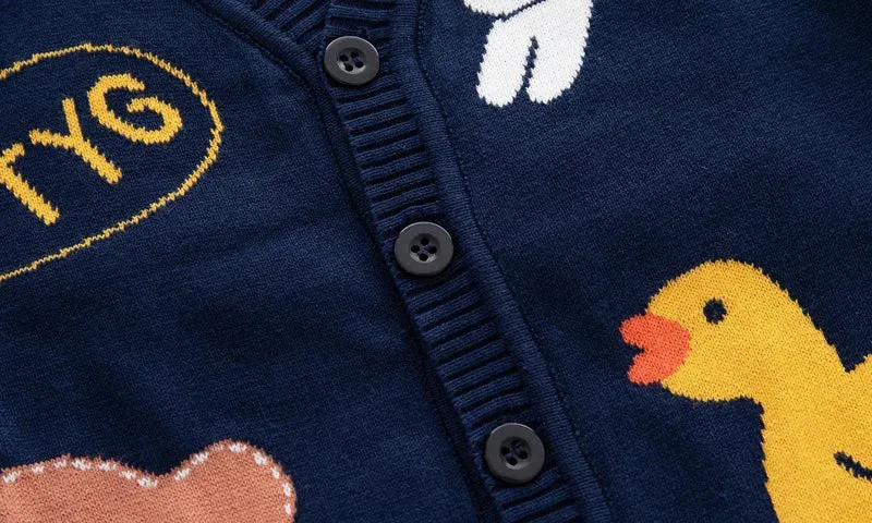 Winter Sweater Boys Girl New Cardigan Buckle