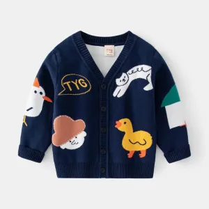 Winter Sweater Boys Girl New Cardigan Buckle