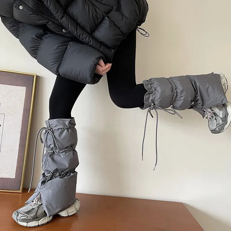 Winter Windproof Down Cotton Leg Warmers – Ultimate Cold-Weather Protection