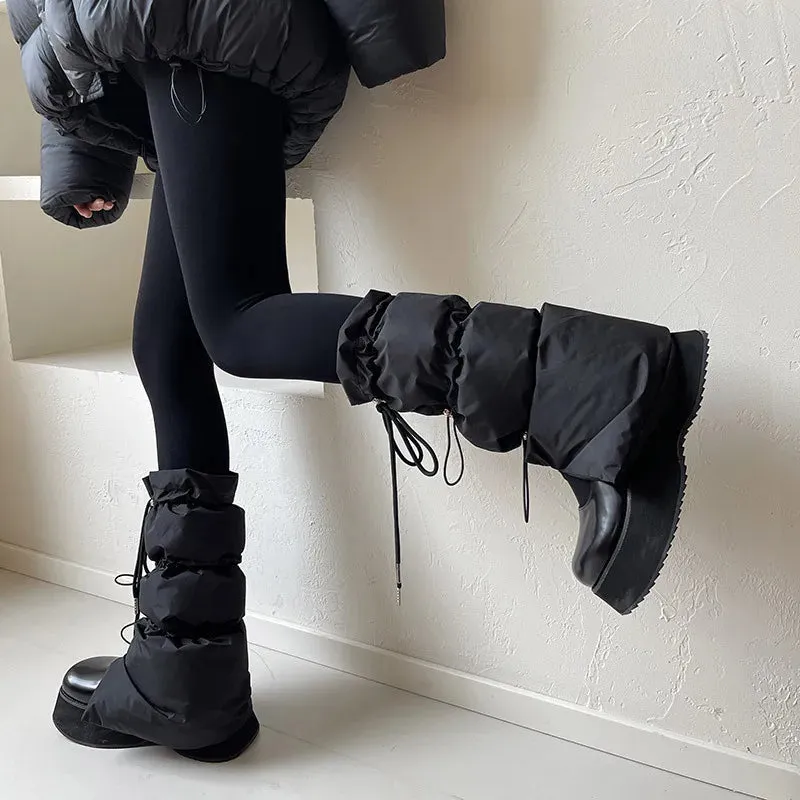 Winter Windproof Down Cotton Leg Warmers – Ultimate Cold-Weather Protection
