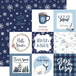 Wintertime Collection 4x4 Journaling Cards 12 x 12 Double-Sided Scrapbook Paper by Carta Bella
